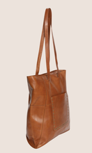 Load image into Gallery viewer, Vintage Leather Tote Bag - Tan