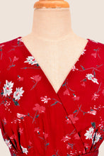 Load image into Gallery viewer, Viola Red &amp; Cream Daisy Dress