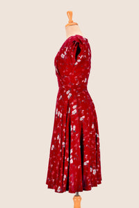 Viola Red & Cream Daisy Dress