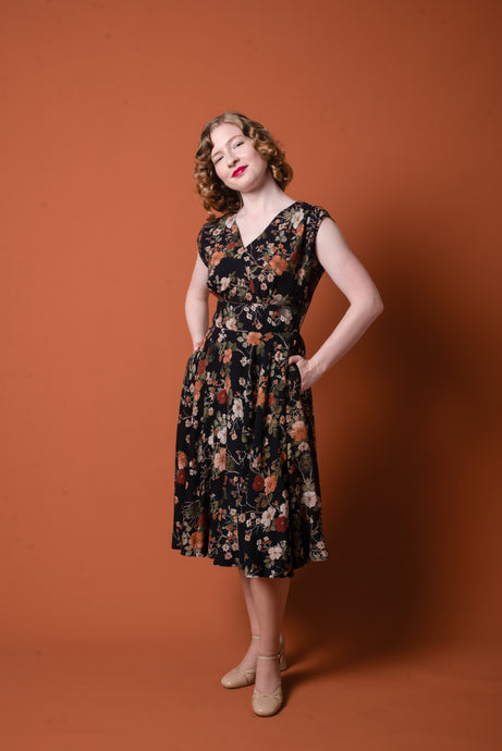 Viola Navy Blooms Dress