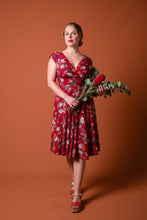 Load image into Gallery viewer, Viola Red Bloom Dress