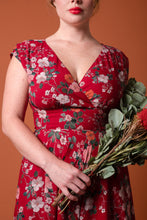 Load image into Gallery viewer, Viola Red Bloom Dress