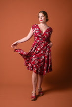 Load image into Gallery viewer, Viola Red Bloom Dress