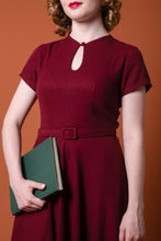 Load image into Gallery viewer, Sakura Burgundy Linen Dress