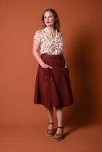 Load image into Gallery viewer, Gigi Brown Linen Skirt