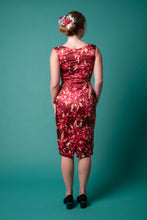 Load image into Gallery viewer, Thea Burgundy &amp; Beige Floral Dress