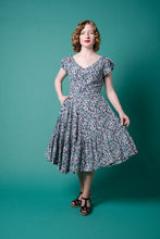 Load image into Gallery viewer, Nikki Blue Bird Floral Dress