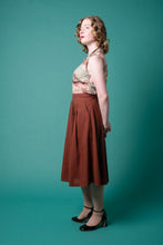 Load image into Gallery viewer, Roxy Brown Linen Skirt