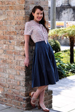 Load image into Gallery viewer, Roxy Navy Linen Skirt