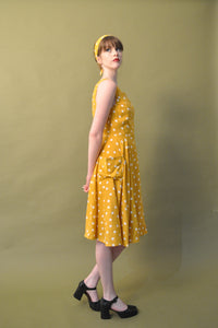 Chita Mustard & Cream Polka Dot Linen Dress