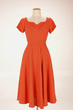 Load image into Gallery viewer, Juliet Cross Collar Burnt Orange Dress