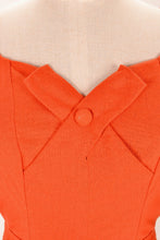 Load image into Gallery viewer, Juliet Cross Collar Burnt Orange Dress