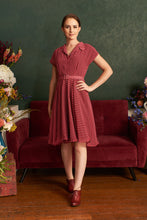 Load image into Gallery viewer, Manette Red &amp; Cream Polka Dot Dress