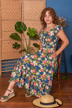 Load image into Gallery viewer, Astrid Navy Hibiscus Dress