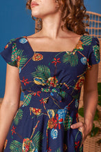 Load image into Gallery viewer, Astrid Blue Tropical Dress