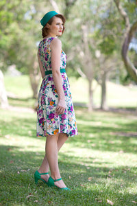 Jacki Floral Dress/ Cream - Elise Design - 2