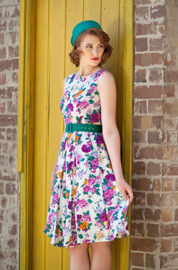 Jacki Floral Dress/ Cream - Elise Design - 1