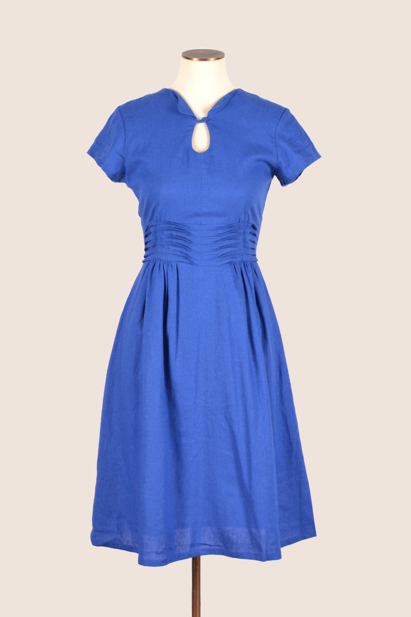 Ally Cobalt Linen Dress Elise Design Ally Cobalt Linen Dress Elise Design