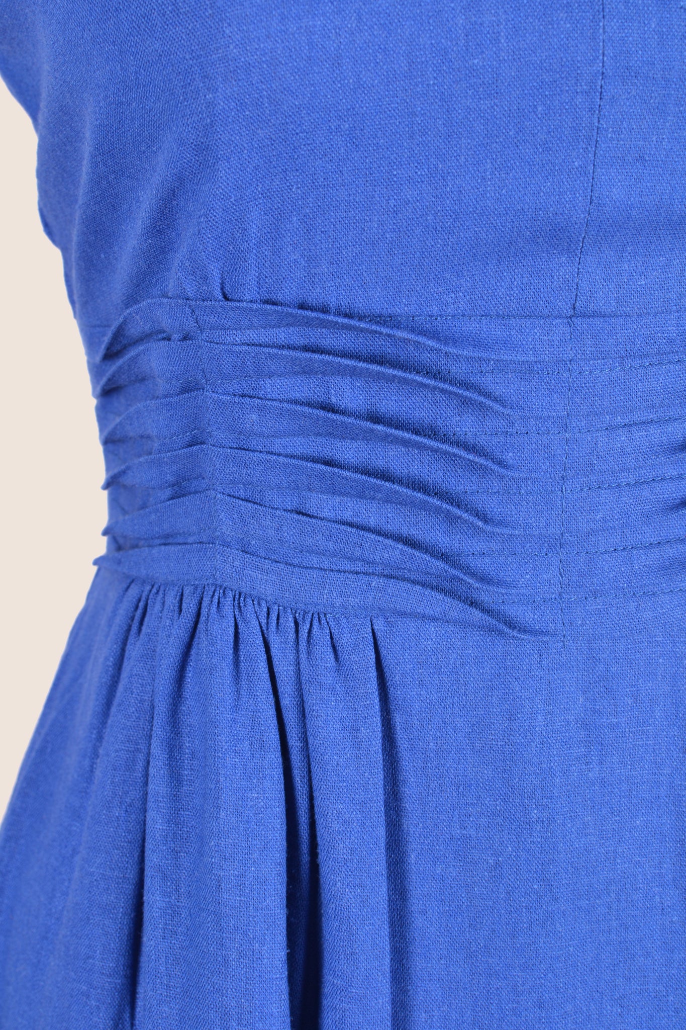 Ally Cobalt Linen Dress Elise Design Ally Cobalt Linen Dress Elise Design