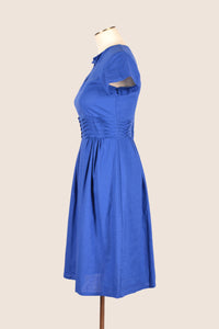 Ally Cobalt Linen Dress