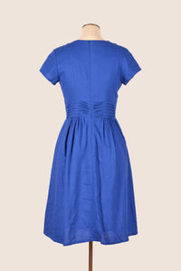 Ally Cobalt Linen Dress