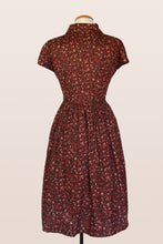 Load image into Gallery viewer, Amilie Mahogany &amp; Bottle Green Floral Dress