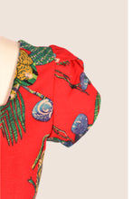 Load image into Gallery viewer, Astrid Red Tropical Linen Dress