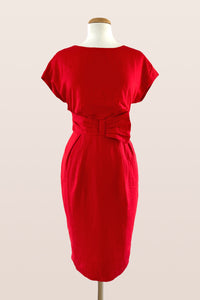 Aurelie Red Linen Dress