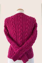 Load image into Gallery viewer, Fuchsia Bow Tie Cardigan