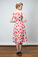 Load image into Gallery viewer, Chita Red &amp; Cream Floral Dress
