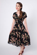 Load image into Gallery viewer, Dakota Black Floral Dress
