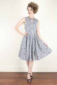 Cadence Blue Cherry Dress - Elise Design
 - 3