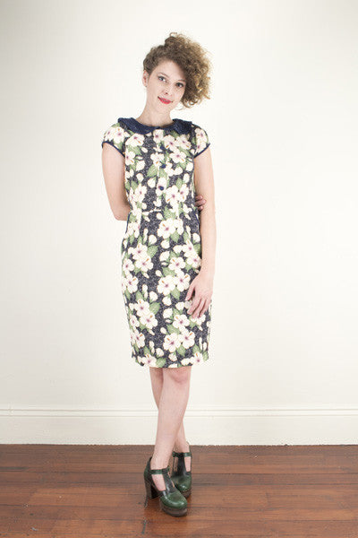 Alvilda Pettie Navy Dress - Elise Design - 1