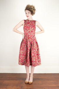 Cherise Red Floral Dress - Elise Design
 - 2