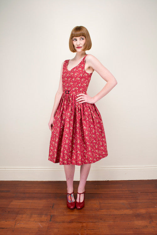 Patti Burgundy Dress - Elise Design
 - 2