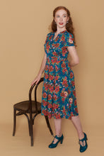 Load image into Gallery viewer, Jenna Turquoise &amp; Orange Dress