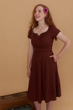 Load image into Gallery viewer, Juliet Cross Collar Wine Dress