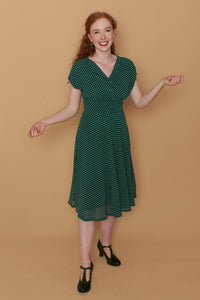 Dakota Green Polka Dot Dress
