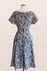 Esmee Beige / Lilac Floral Linen Dress
