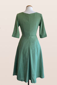 Esmee Fern Green Linen Dress
