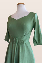 Load image into Gallery viewer, Esmee Fern Green Linen Dress