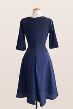Load image into Gallery viewer, Esmee Navy Linen Dress