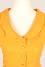 Load image into Gallery viewer, Evangeline Mustard Linen Dress