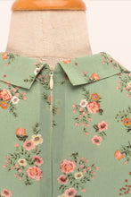 Load image into Gallery viewer, Farah Mint Floral Shirt Dress