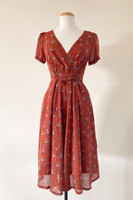 Load image into Gallery viewer, Fiorella Corset Rust Orange Dress