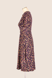 Ginger Purple Cherry Floral Dress