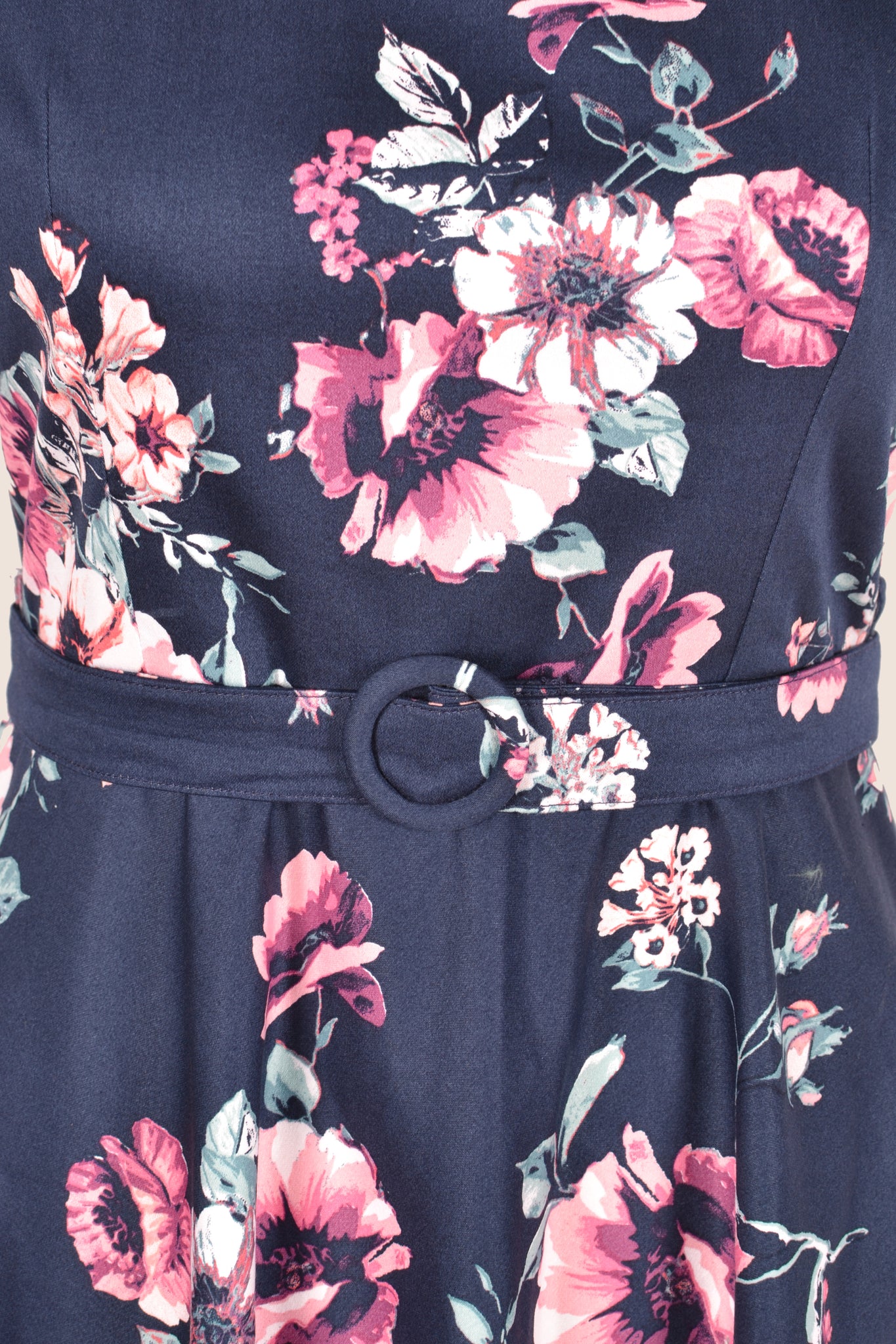 Ginger Teal & Pink Floral Dress Elise Design Ginger Teal & Pink Floral Dress Elise Design