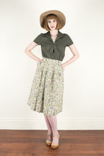 Load image into Gallery viewer, Tropical Green Linen Skirt - Elise Design - 1