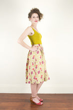 Load image into Gallery viewer, Tropical Mustard Linen Skirt - Elise Design - 3