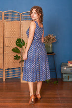 Load image into Gallery viewer, Iva Navy &amp; Cream Floral Linen Dress